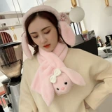 Демисезонная шапка, удерживающий тепло шарф, перчатки, детский милый комплект, 3 предмета, семейный стиль