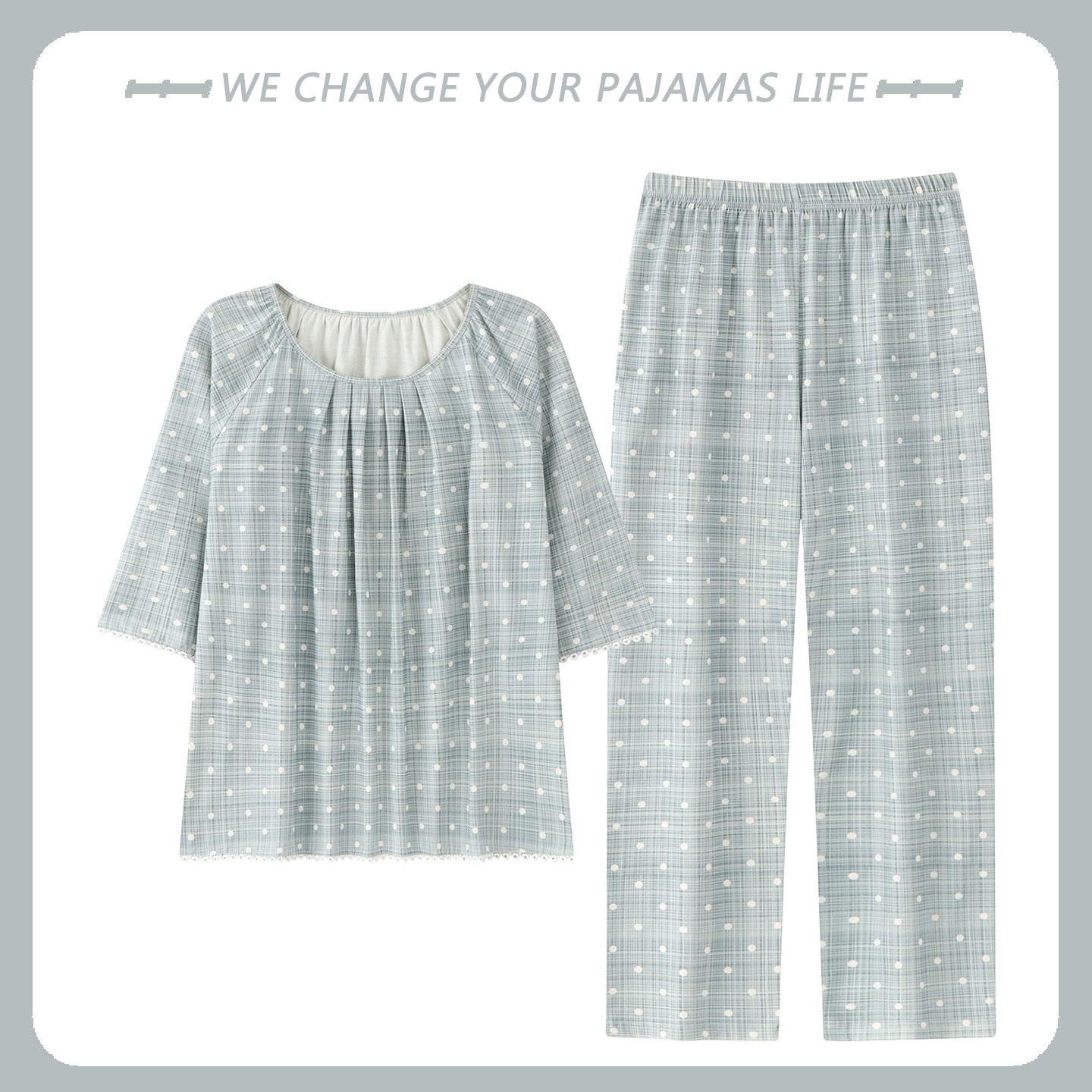 睡衣女春秋季纯棉2026超火甜美全棉柔软舒适七分袖长裤家居服套装,淘宝优惠券,粉丝福利购,淘宝优惠卷