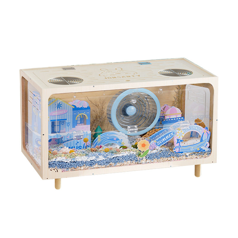 木质款仓鼠花枝鼠笼子芦丁鸡饲养箱金丝熊别墅造景大别墅宠物用品,淘宝优惠券,粉丝福利购,淘宝优惠卷