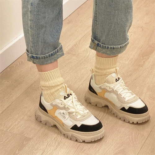FILA HIKE, женская обувь с небольшим ароматом, новые летние дышащие парусиновые туфли, повседневная женская обувь для пап на толстой подошве с увеличенной подошвой