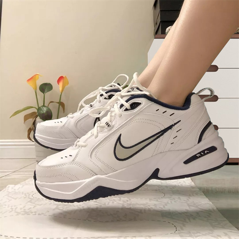 耐克Nike Air MONARCH IV复古M2K老爹鞋白蓝黑慢跑415445-102/101 - 图0