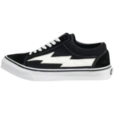 Месть x Storm Shine Storm Lift Gong High версия Flame Lightning Canvas Shoes Men and Women Skate Shoes