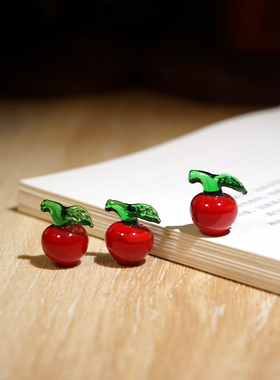 “苹苹安安”手工琉璃红苹果