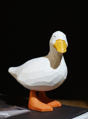 柯尔鸭手工木雕小摆件