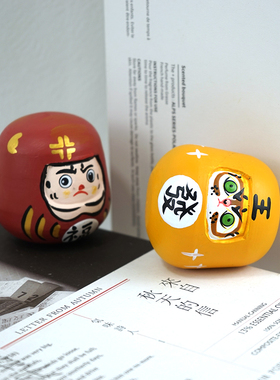 招福招财达摩手工木雕小摆件