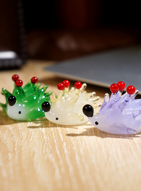 小刺猬|手工玻璃小摆件琉璃