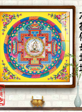 准提佛母坛城玄关中式高清佛像