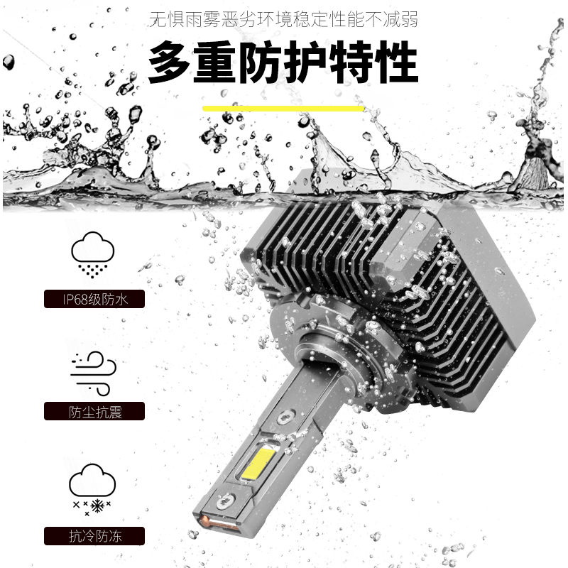 超亮汽车D1SD2SD3SD4S5S8SD2H远近一体原厂疝气灯改装激光LED大灯 - 图1