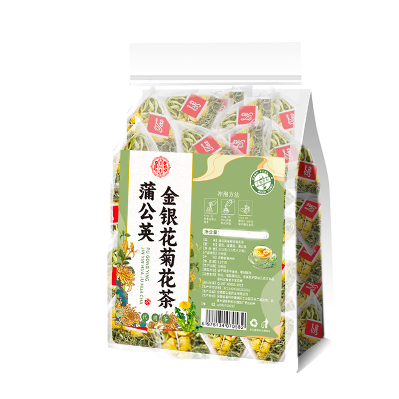 蒲公英金银花茶菊花三角包去袋泡组合花茶凉茶火胎菊婆婆丁中药茶,淘宝优惠券,粉丝福利购,淘宝优惠卷