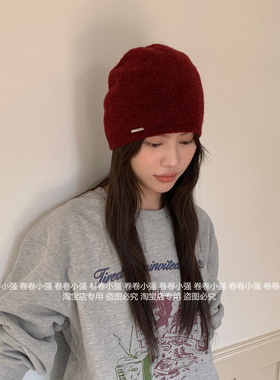 秋冬慵懒风女保暖针织毛线帽