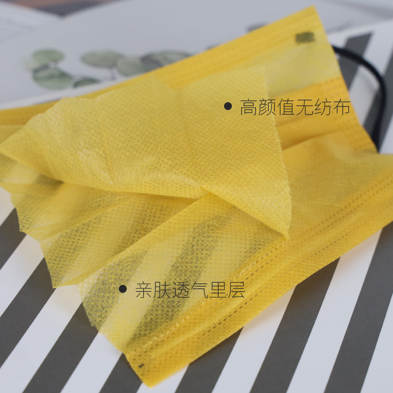 莫兰迪彩色超薄款口罩一次性两层高颜值夏季透气防晒防尘独立包装-第4张图片-提都小院