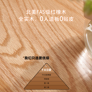 全友家红橡木实木组合茶几客厅家用新款轻奢高级感玻璃阳台茶桌