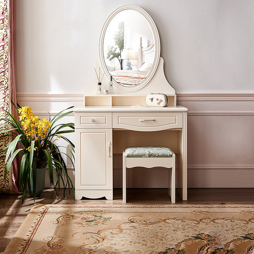 全友家居现代简约卧室双人床弹簧椰棕床垫衣柜床头柜梳妆台组合 - 图2