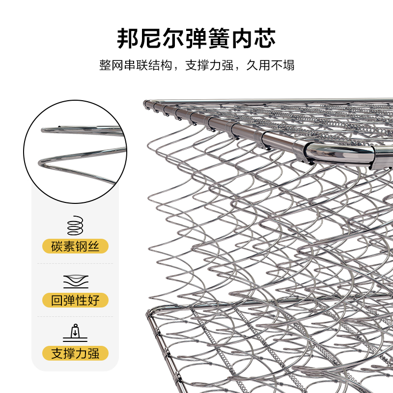 全友家居弹簧床垫卧室家用单人护腰护脊偏硬席梦思床垫子GC00167 - 图2