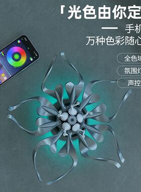 创意个性克苏鲁桌面摆件 机械花3d打印拼装模型 动态模型桌面摆件
