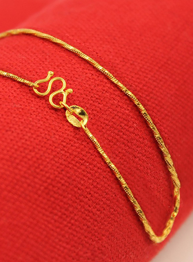 项链女锁骨简约个性水波仿黄金