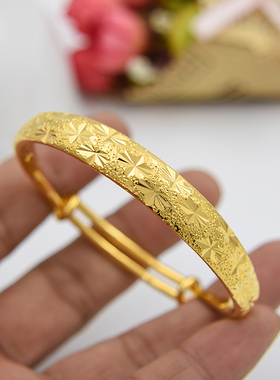 可调节仿黄金久不掉色满天星手镯