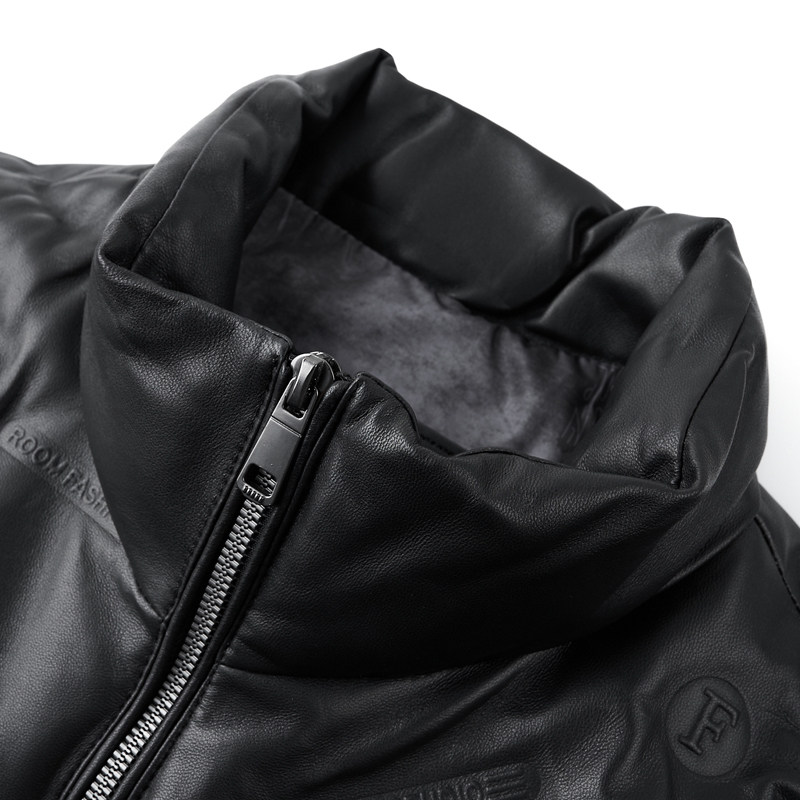 绵羊皮海宁真皮衣高端男中年羽绒服内胆立领短款休闲爸爸装外套潮,淘宝优惠券,粉丝福利购,淘宝优惠卷