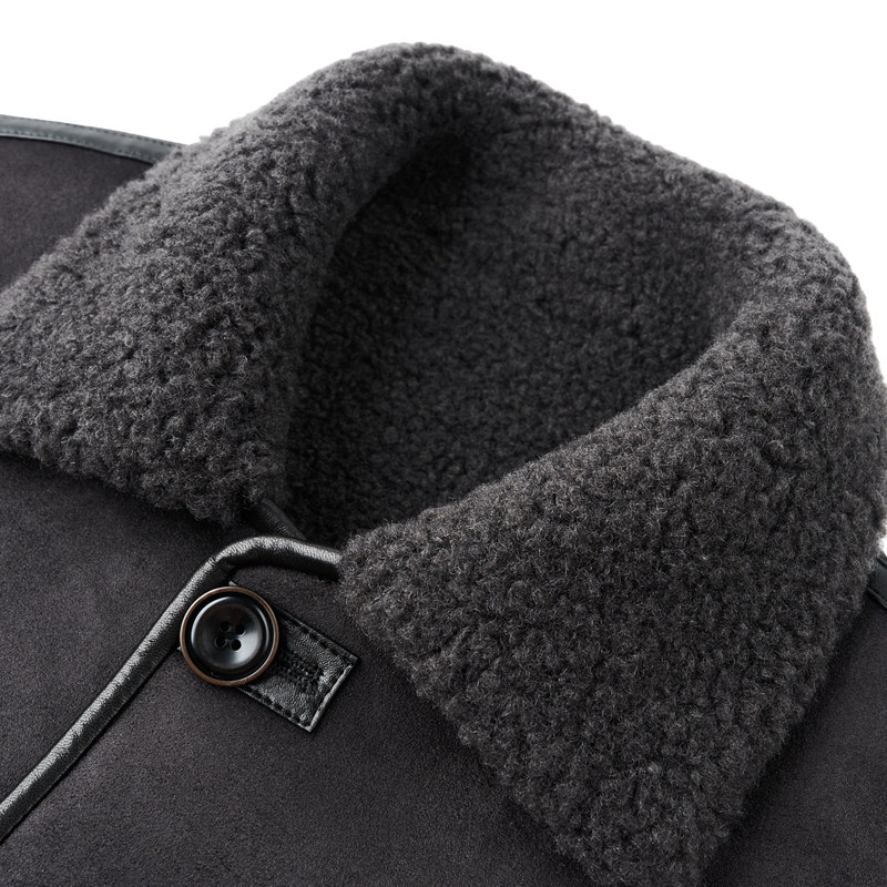 哥宾尼冬季新款男士高端皮毛一体鹿皮绒外套中年休闲保暖皮草夹克,淘宝优惠券,粉丝福利购,淘宝优惠卷