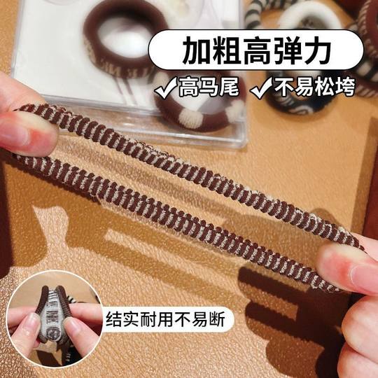 High elastic headband literary retro hair tie high ponytail