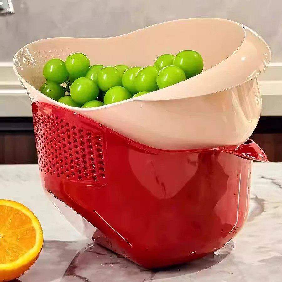 厨房淘米盆洗米筛神器大容量滤沥水篮子家用多功能洗菜洗水果盆子,淘宝优惠券,粉丝福利购,淘宝优惠卷