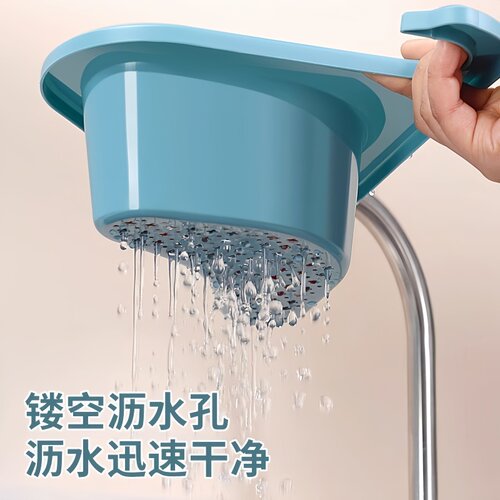 天鹅沥水篮干湿分离水槽厨房专用垃圾过滤篮挂式洗蔬菜沥水滤水架 - 图1