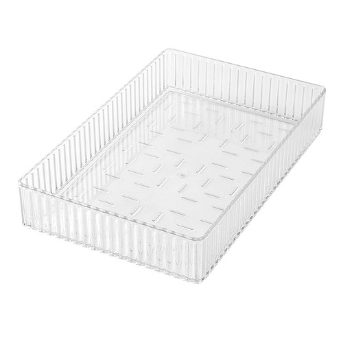 抽屉式内置收纳盒化妆品桌面亚克力透明分隔收纳桌下盒子置物架子 - 图3