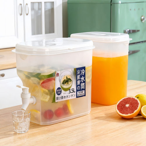 冰箱冷水壶带龙头家用凉水壶冰水冷泡壶大容量耐高温水果饮料茶桶 - 图2