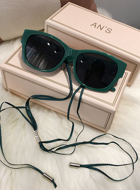 带挂绳装饰墨镜男女潮流个性