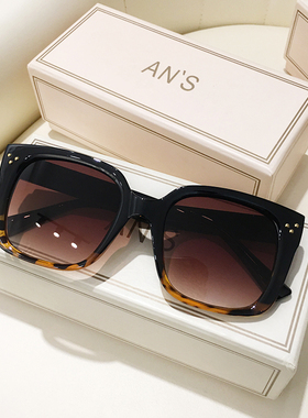 韩版网红橘色大脸墨镜男女高级感