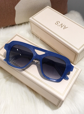 多巴胺墨镜女显脸小白色大框