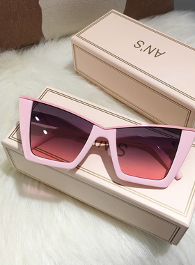 欧美风大框猫眼墨镜女高级感潮人