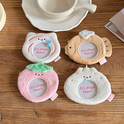 少女玩心原创大杂烩吧唧包挂件可爱毛绒迷你小痛包圆形徽章保护套 - 图3