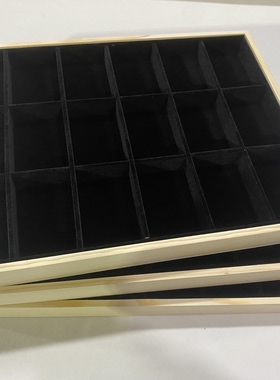 实木大号40*30珠宝首饰展示盘饰品戒指项链收纳空盘陈列道具托盘