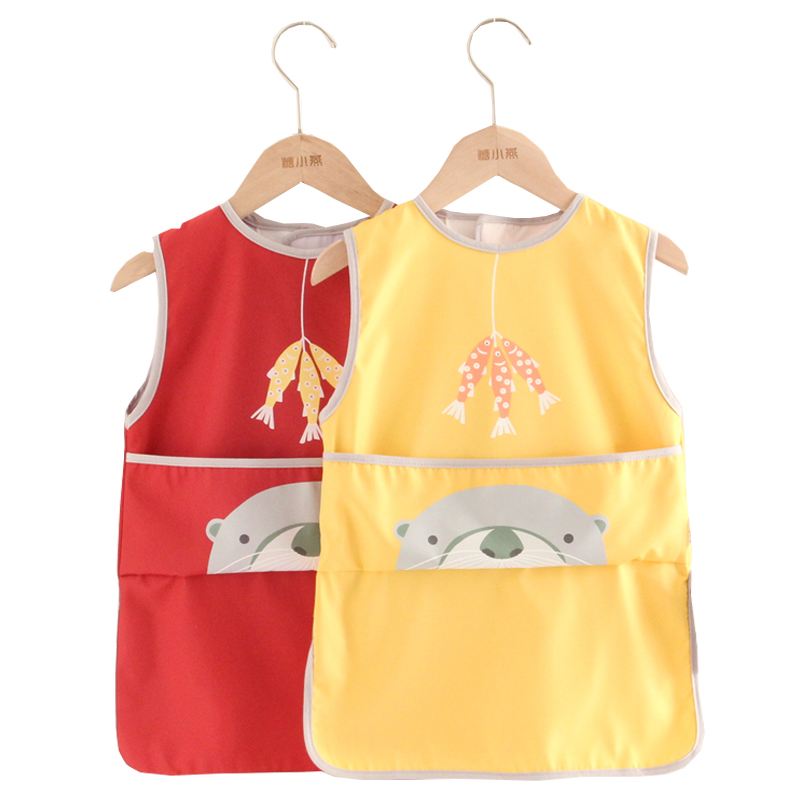 Bibs waterproof and stain-proof baby coveralls for eating and fashionable