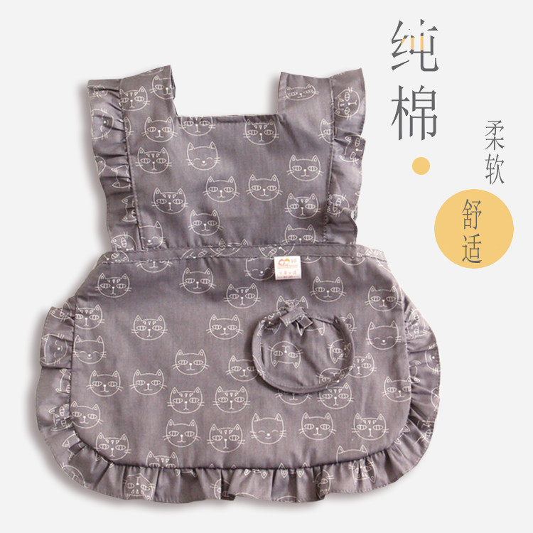 花猫小兔宝宝罩衣防水儿童围裙外穿纯棉无袖新款婴儿吃饭小孩围兜,淘宝优惠券,粉丝福利购,淘宝优惠卷