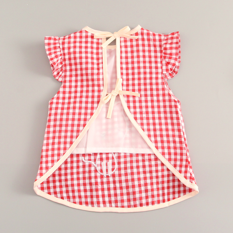 Children's Bibs Pure Cotton Anti-Dirty Sleeveless Coveralls for Dining