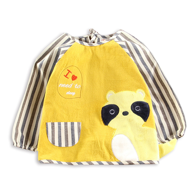 儿童纯棉反穿衣宝宝罩衣条纹倒褂卡通防污防水幼儿园防脏小孩围兜,淘宝优惠券,粉丝福利购,淘宝优惠卷