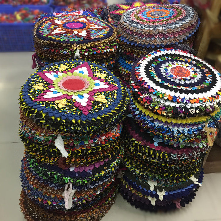 泰国手工拼布圆形垫子莲花蒲团垫汽车坐垫民族风沙发垫透气藤椅垫,淘宝优惠券,粉丝福利购,淘宝优惠卷