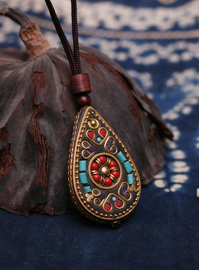 民族风尼泊尔项链毛衣链吊坠