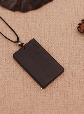 新中式国风复古文艺檀木项链