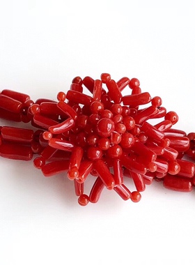 秋冬季毛衣链红色编织项链女款