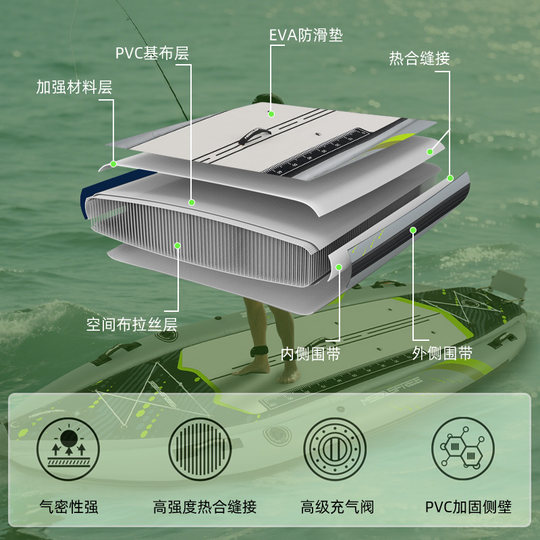 Mseasfree inflatable paddle board paddle board boat