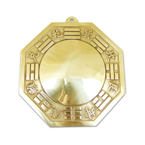 黄铜八卦镜凸镜凹镜 九宫太极镜随身携带 店铺入户大门口挂件家用 - 图3