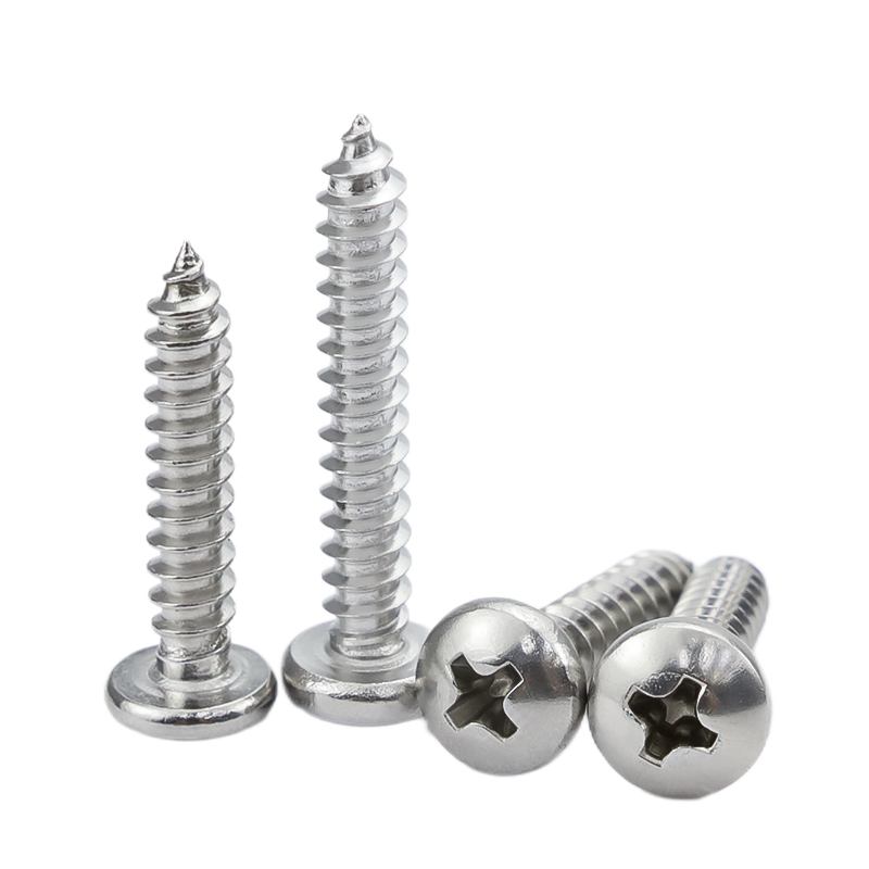 304不锈钢GB845十字槽盘头自攻螺钉加长粗牙半圆头木螺丝M2-M6 - 图3