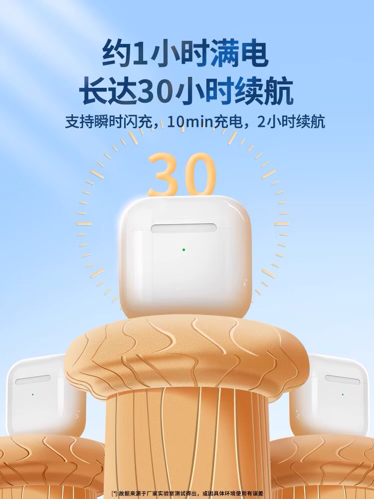 EARISE/雅兰仕 AirPro4蓝牙耳机真无线2024新款男女运动超长续航 - 图2