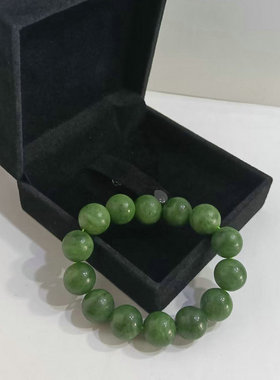 黑点少佛珠碧玉手串链和田玉猫眼