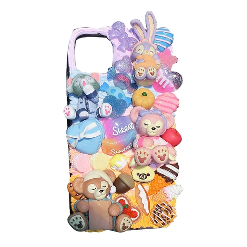 Мультяшная пижама, кремовый чехол для телефона, набор материалов ручной работы, барсетка, комплект, DIY