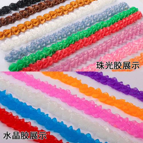 水晶珠光奶油胶diy手机壳材料手工自制材料包自作树脂配件制作的 - 图1