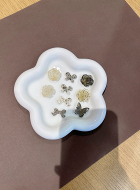 街角秘密仿真水晶金箔蝴蝶奶油胶手机壳diy文具发卡树脂配件材料